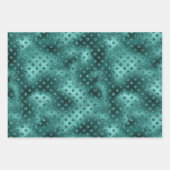 Red Green Gold Weihnachts Glitzer Dots Geschenkpapier Set (Vorderseite 2)