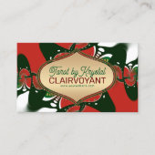 Red Green Golden Goddess Tarot Business Cards Visitenkarte (Vorderseite)