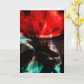 Red Green Grey Filmy Abstrakt Fantasy Blume Design Karte (Gelbe Blume)