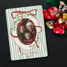 Red Green Hand gezeichnet Frohe Weihnachtsfamilie 
