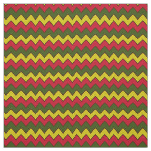 Red Green Hippie Zickzack ZigZag Boho Muster Stoff