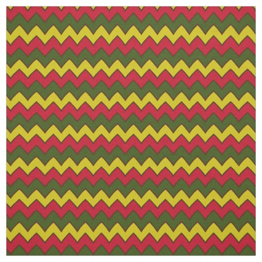 Red Green Hippie Zickzack ZigZag Boho Muster Stoff (Muster)