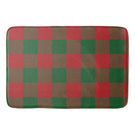 Red & Green Holiday Bath Mat Badematte