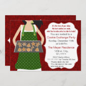 Red & Green Holiday Cookie Swap Einladende Kochkar (Vorne/Hinten)