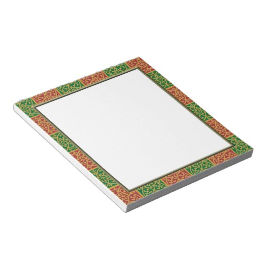 Red Green Holiday Fleur des Lis Notepad Notizblock (angewinkelt)