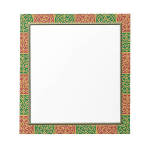 Red Green Holiday Fleur des Lis Notepad Notizblock