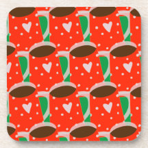 Red & Green Holiday Geschenk Hartkunststoff Unters