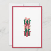 Red & Green Holiday Geschenkboxen Design Card (Vorderseite)