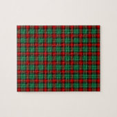 Red Green Holiday Kariertes Muster Jigsaw Puzzle (Horizontal)