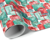 Red Green Holiday präsentiert Weihnachten Geschenkpapier (Rolleneckpunkt)