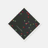 Red & Green Holiday Sequenzen Weihnachtsgebäck - P Serviette (Ecke)