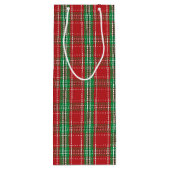 Red Green Holiday Winter Rustikale Weihnachten Kar Geschenktüte Für Weinflaschen (Rückseite)