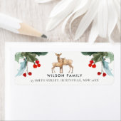 RED GREEN HOLLY BERRY DEER DUO NEW YEAR ADRESSE (Insitu)