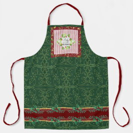 Red Green Holly Gold Baby Cold Outdoor Typografie Schürze