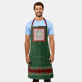 Red Green Holly Gold Baby Cold Outdoor Typografie Schürze (Getragen)