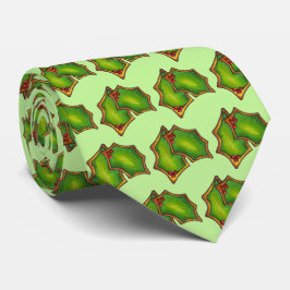 Red Green Holly Leaf Weihnachtskeks Weihnachten We Krawatte