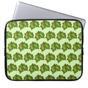 Red Green Holly Leaf Weihnachtskeks Weihnachten We Laptopschutzhülle