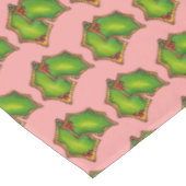 Red Green Holly Leaf Weihnachtskeks Weihnachten We Tischdecke (Schrägansicht)