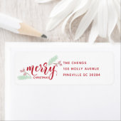 Red & Green Holy and Pine Christmas Address (Insitu)