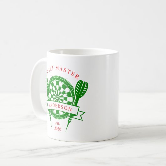 Red Green Individuelle Name Dart Kaffeetasse (Vorderseite Links)