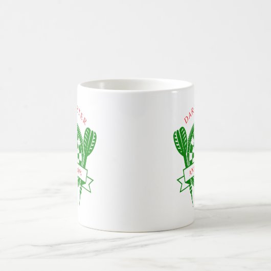 Red Green Individuelle Name Dart Kaffeetasse (Mittel)