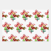 Red Green Jingle Bells Geschenkpapier Set (Vorderseite)