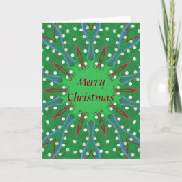 Red Green Kaleidoskop Weihnachtsgrußkarten Feiertagskarte
