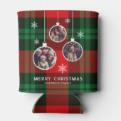 Red Green Kariert Buffalo Karo Foto Weihnachten Dosenkühler (Rückseite)