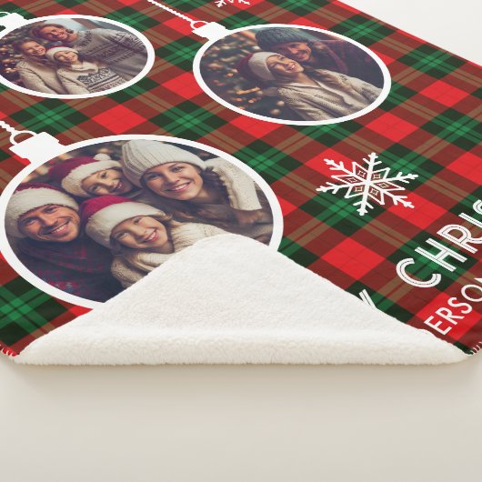 Red Green Kariert Buffalo Karo Foto Weihnachten Sherpadecke (3/4)