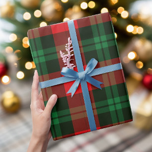 Red Green Kariert Buffalo Karo Weihnachtsfeiertag Geschenkpapier