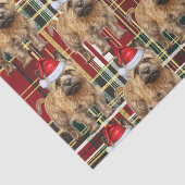 Red Green Kariert Cairn Terrier Weihnachtsfeiertag Seidenpapier (Ausschnitt)