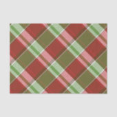 Red Green Kariert Classic Weihnachtsgeschmack Seidenpapier (Vorderseite)