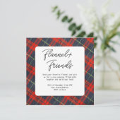 Red Green Kariert Flannel & Friends Party Einladung (Stehend Vorderseite)