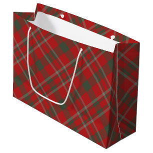 Red Green Kariert Holiday Geschenktasche Große Geschenktüte