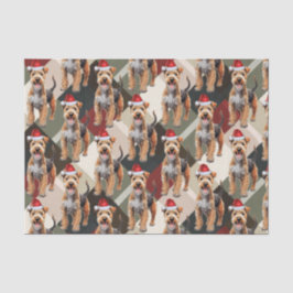 Red Green Kariert Lakeland Terrier Weihnachtsfeier Seidenpapier