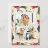 Red Green Kariert Pattern Frohe Weihnachten 3 Foto (Vorderseite)