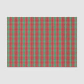 Red Green Kariert Pattern Weihnachten Seidenpapier (Vorderseite)