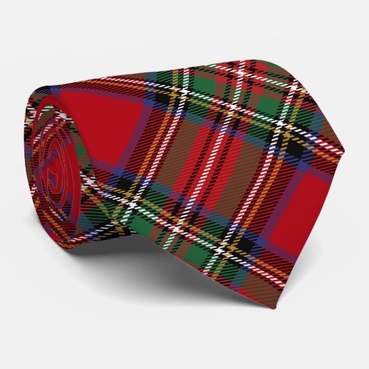 Red Green Kariert Rustic Classic Stewart Tartan Krawatte (Gerollt)