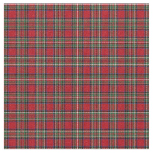 Red Green Kariert Rustic Classic Stewart Tartan Stoff (Nahaufnahme)