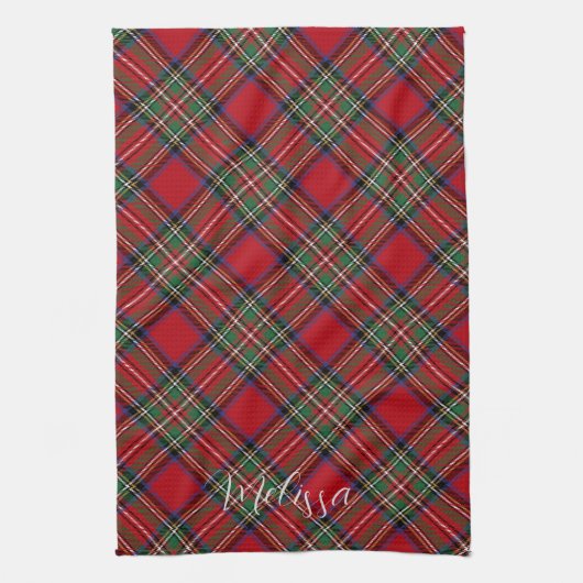 Red Green Kariert Rustic Classic Tartan Geschirrtuch (Vertikal)
