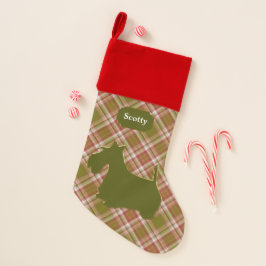 Red Green Kariert Scottish Terrier Weihnachtsstrumpf
