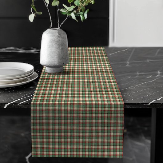 Red Green Kariert Table Runner für Ferien Großer Tischläufer