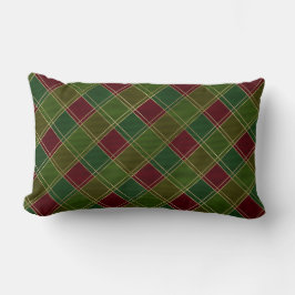 Red Green Kariert Tartan Lendenkissen