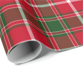 Red & Green Kariert Weihnachtsgeschenkpapier Geschenkpapier (Rolleneckpunkt)
