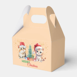 Red Green kitten Katze Santa Merge Weihnachts-Part Geschenkschachtel