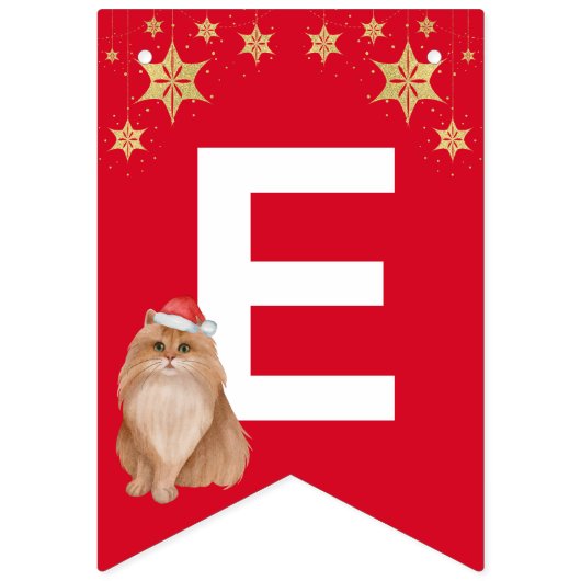 Red Green kitten Katze Santa Merge Weihnachts-Part Wimpelkette (Zweite Fahne)