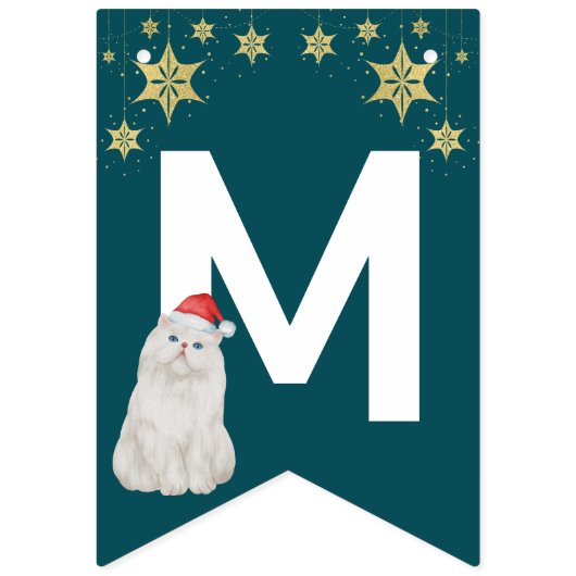 Red Green kitten Katze Santa Merge Weihnachts-Part Wimpelkette (Erste Fahne)