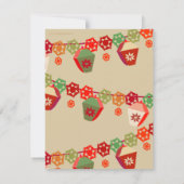 Red + Green Lanterns Custom Christmas Einladungen (Rückseite)