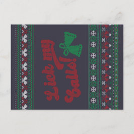 Red Green Lick My Balls Uggli Weihnachten Postkarte