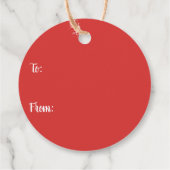 Red, Green, & Light Gold Weihnachten ZigZag Gesche Geschenkanhänger (Rückseite)